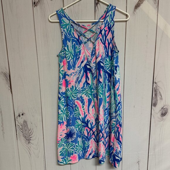 Lilly Pulitzer Kristen Swing Dress S Multi Jet Stream EUC - Picture 5 of 11